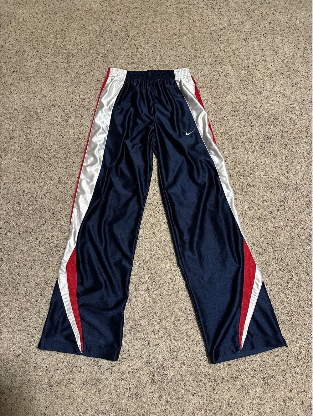 Nike XL Navy Blue Red and White Athletic Track Pants